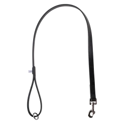 laisse cuir cousue 1 m x 18 mm - noir