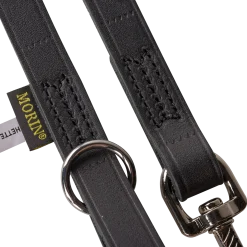 laisse cuir cousue 1 m x 18 mm - noir