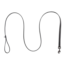 Laisse cuir cousue 2 m x 18 mm - noir