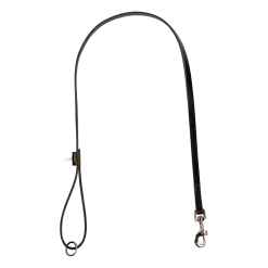 Laisse cuir cousue 1 m x 12 mm - noir