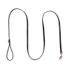 Laisse cuir cousue 2 m x 12 mm - noir