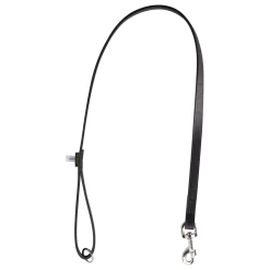 Laisse cuir cousue 1 m x 16 mm - noir