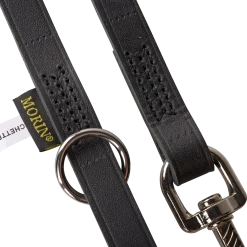 Laisse cuir cousue 1 m x 16 mm - noir