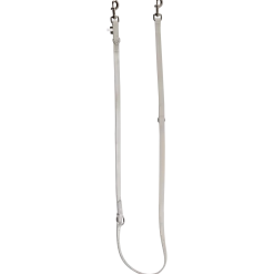 Laisse cuir cousue 3 positions 2 m x 18 mm - chromé