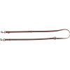 Laisse cuir cousue 3 positions 2 m x 18 mm - marron