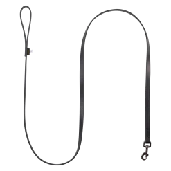 Laisse cuir cousue 1.50 x 16 mm - noir