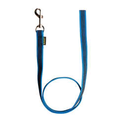 Laisse de conduite gomme sans poignée 1 m x 20 mm BLEU FONCE