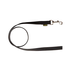Laisse de conduite gomme sans poignée 1 m x 20 mm noire