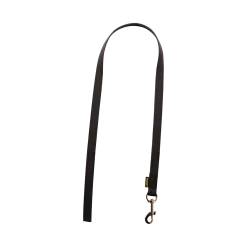 Laisse de conduite gomme sans poignée 1 m x 20 mm noire
