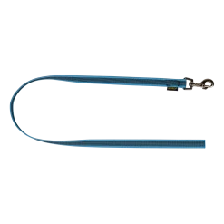 Laisse de conduite gomme sans poignée 1 m x 20 mm Bleu ciel