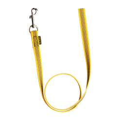 Laisse de conduite gomme sans poignée 1 m x 20 mm JAUNE