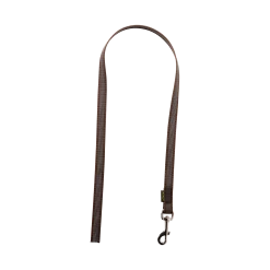 Laisse de conduite gomme sans poignée 1 m x 20 mm MARRON