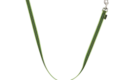 Laisse de conduite REFLE gomme sans poignée 1 m x 20 mm - VERT