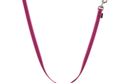 Laisse de conduite REFLE gomme sans poignée 1 m x 20 mm - ROSE