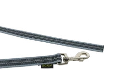 Laisse de conduite REFLE gomme sans poignée 1 m x 20 mm - GRIS