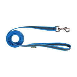 Laisse gomme avec poignée - 2 m x 20 mm BLEU FONCE