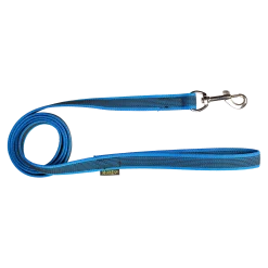Laisse gomme avec poignée 1.50 m x 20 mm BLEU FONCE