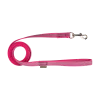 Laisse gomme avec poignée - 2 m x 20 mm FUSCHIA
