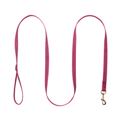 Laisse gomme avec poignée - 2 m x 20 mm FUSCHIA