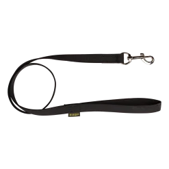 Laisse gomme avec poignée - 1 m x 20 mm noire