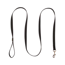 Laisse gomme avec poignée - 2 m x 20 mm noire