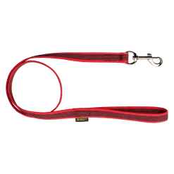 Laisse gomme avec poignée - 1 m x 20 mm rouge