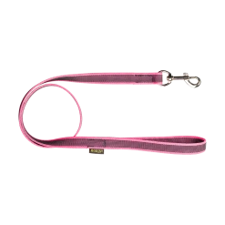 Laisse gomme avec poignée - 1 m x 20 mm Rose
