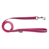 Laisse gomme avec poignée 1.50 m x 20 mm Rose