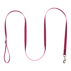 Laisse gomme avec poignée 2 m x 20 mm Rose