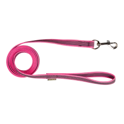 Laisse gomme avec poignée 2 m x 20 mm Rose