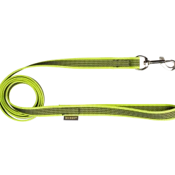 Laisse gomme avec poignée 1.50 m x 20 mm Vert