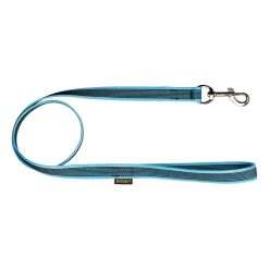 Laisse gomme avec poignée - 1 m x 20 mm Bleu ciel