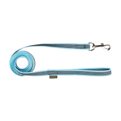 Laisse gomme avec poignée 2 m x 20 mm Bleu ciel