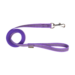 Laisse gomme avec poignée - 2 m x 20 mm VIOLET