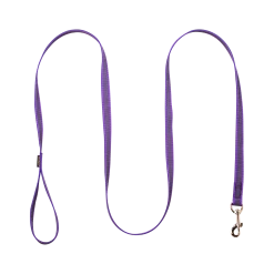 Laisse gomme avec poignée - 2 m x 20 mm VIOLET