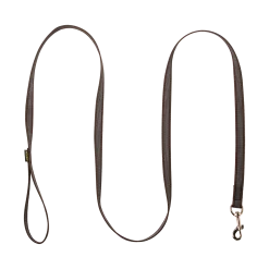 Laisse gomme avec poignée - 2 m x 20 mm MARRON