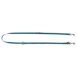 Laisse gomme 3 positions - 2 m x 20 mm Bleu ciel