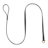 Laisse lasso Biothane noire 1.50 m x 16 mm - anneau laiton