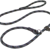 Laisse lasso courde 160 cm x 10 mm, noir / turquoise