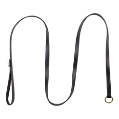 Laisse lasso cuir 2 m x 16 mm - noir