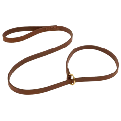 Laisse lasso cuir 1.50 x 16 mm - marron