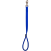 Laisse nylon double poignée rembourée, 0.60 cm x 25 mm, bleu
