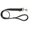 Laisse nylon double poignée rembourée, 1 m x 25 mm, noir
