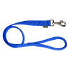 Laisse nylon double poignée rembourée, 1 m x 25 mm, bleu