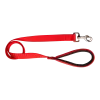 Laisse nylon 1.10 m x 25 mm, poignée rembourée, rouge