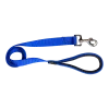 Laisse nylon 1.10 m x 25 mm, poignée rembourée, bleu
