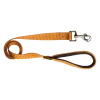 Laisse nylon 1.10 m x 25 mm, poignée rembourée, gold