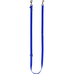Laisse nylon 3 positions 2 m x 25 mm, bleu