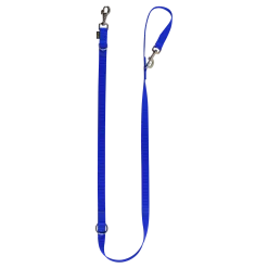 Laisse nylon 3 positions 2 m x 25 mm, bleu