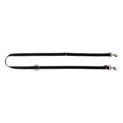 Laisse nylon 3 positions 2 m x 25 mm, noir